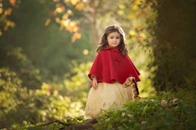 Sessão fotográfica capuchinho vermelho